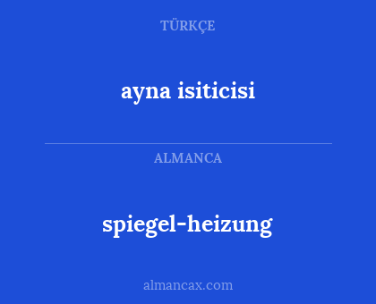 ayna isiticisi - spiegel-heizung