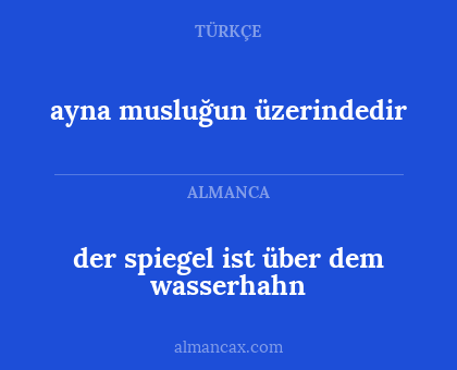 ayna musluğun üzerindedir - der spiegel ist über dem wasserhahn
