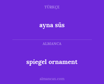 spiegel ornament - ayna süs