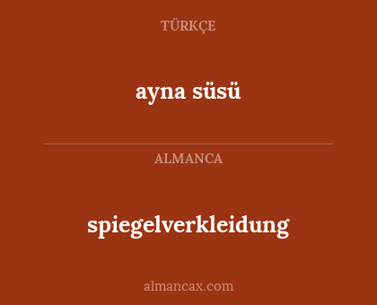 spiegelverkleidung - ayna süsü