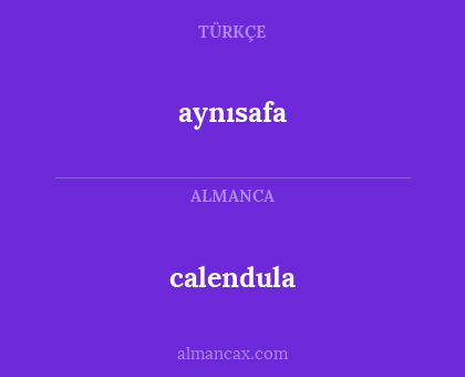 calendula - aynısafa