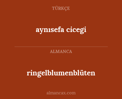 ringelblumenblüten - aynısefa cicegi