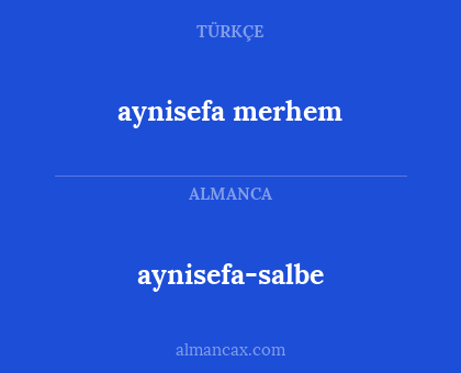 aynisefa merhem - aynisefa-salbe