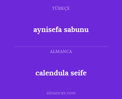 calendula seife - aynisefa sabunu