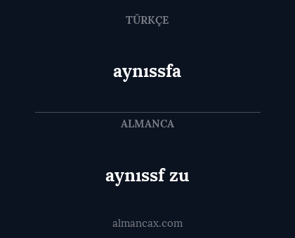 aynıssf zu - aynıssfa