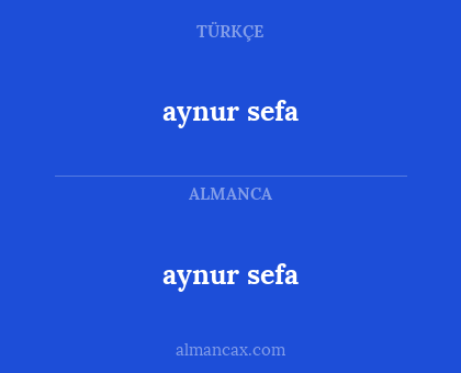 aynur sefa - aynur sefa