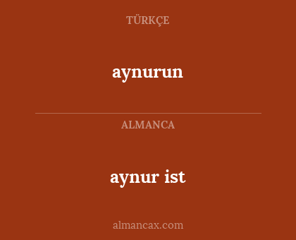 aynur ist - aynurun