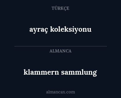 klammern sammlung - ayraç koleksiyonu