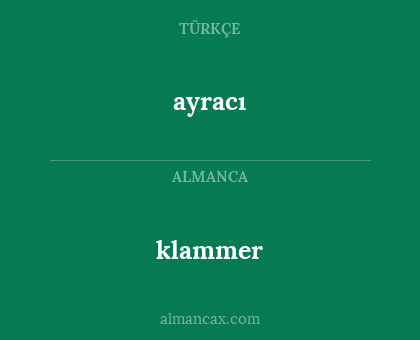 klammer - ayracı
