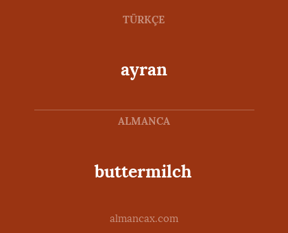 buttermilch - ayran