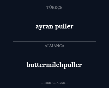 buttermilchpuller - ayran puller