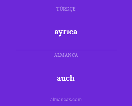 auch - ayrıca