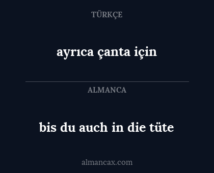 bis du auch in die tüte - ayrıca çanta için