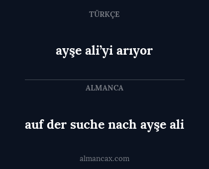 ayşe ali’yi arıyor - auf der suche nach ayşe ali
