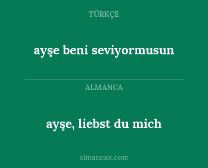 ayşe beni seviyormusun - ayşe, liebst du mich