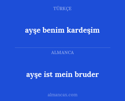 ayşe ist mein bruder - ayşe benim kardeşim