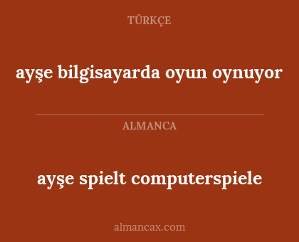 ayşe bilgisayarda oyun oynuyor - ayşe spielt computerspiele