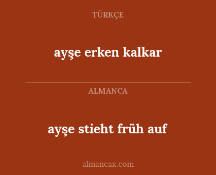 ayşe stieht früh auf - ayşe erken kalkar