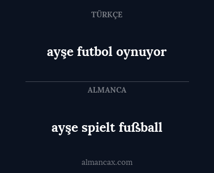 ayşe spielt fußball - ayşe futbol oynuyor