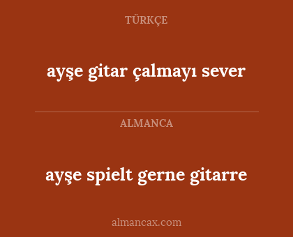 ayşe gitar çalmayı sever - ayşe spielt gerne gitarre