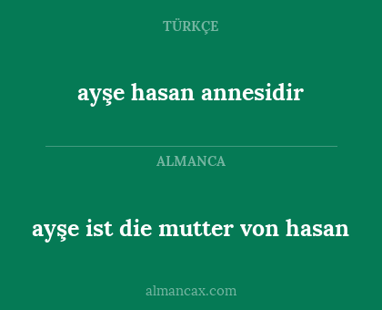 ayşe hasan annesidir - ayşe ist die mutter von hasan
