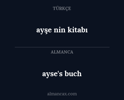 ayşe nin kitabı - ayse's buch