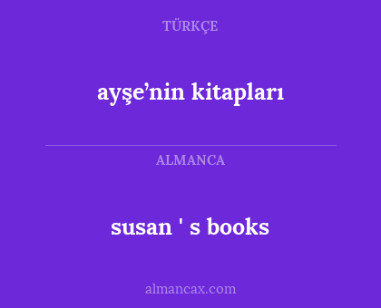 susan ' s books - ayşe’nin kitapları