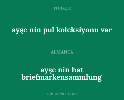 ayşe nin hat briefmarkensammlung - ayşe nin pul koleksiyonu var