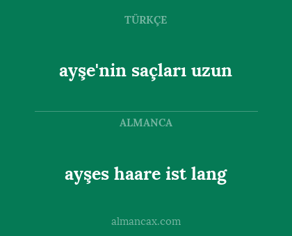 ayşe'nin saçları uzun - ayşes haare ist lang