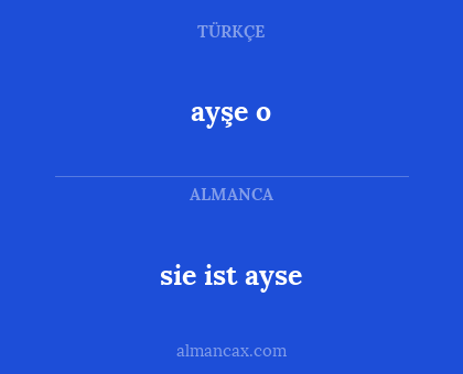 ayşe o - sie ist ayse