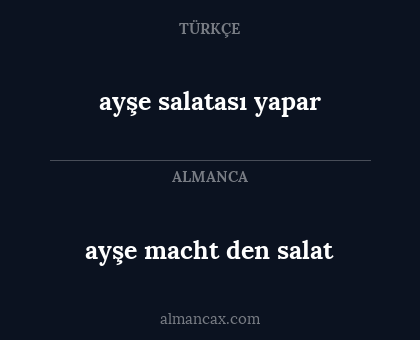 ayşe salatası yapar - ayşe macht den salat
