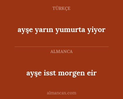 ayşe isst morgen eir - ayşe yarın yumurta yiyor