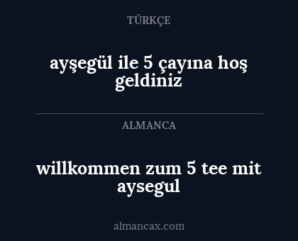 willkommen zum 5 tee mit aysegul - ayşegül ile 5 çayına hoş geldiniz