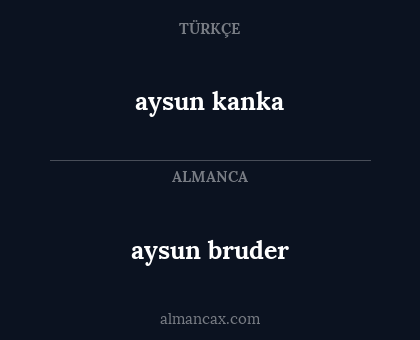 aysun bruder - aysun kanka