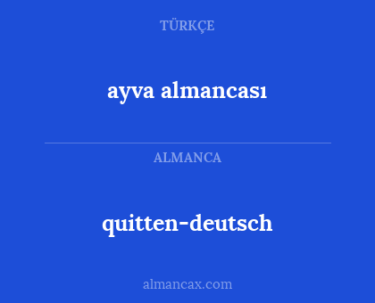 quitten-deutsch - ayva almancası