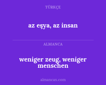 weniger zeug, weniger menschen - az eşya, az insan