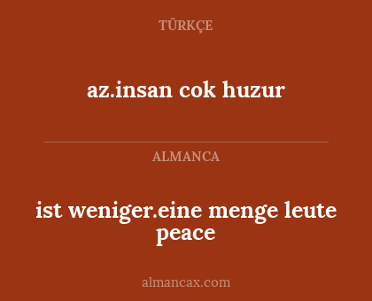 ist weniger.eine menge leute peace - az.insan cok huzur