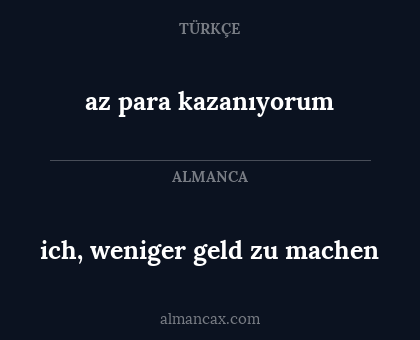 az para kazanıyorum - ich, weniger geld zu machen