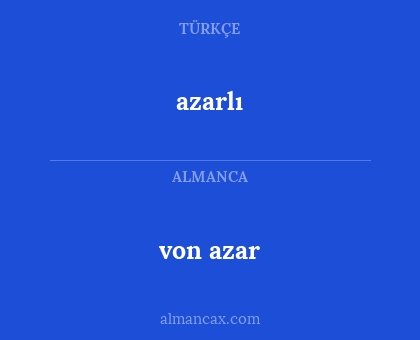 azarlı - von azar