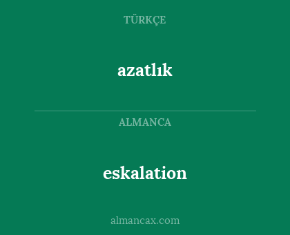 eskalation - azatlık