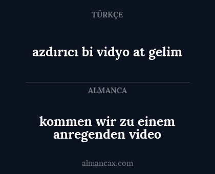 azdırıcı bi vidyo at gelim - kommen wir zu einem anregenden video