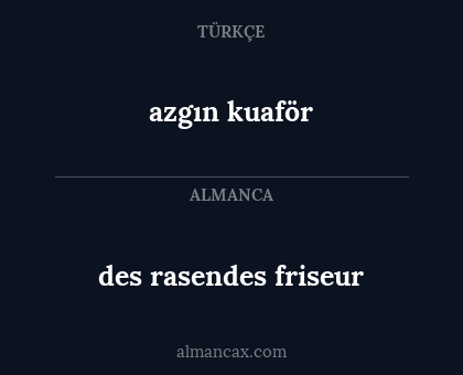 azgın kuaför - des rasendes friseur