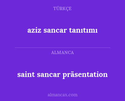 saint sancar präsentation - aziz sancar tanıtımı