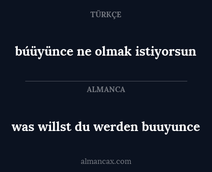 was willst du werden buuyunce - búüyünce ne olmak istiyorsun