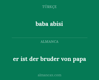 baba abisi - er ist der bruder von papa
