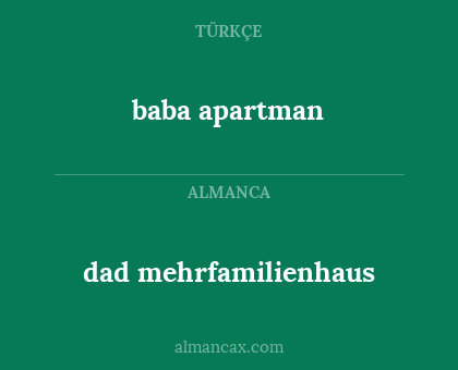 dad mehrfamilienhaus - baba apartman