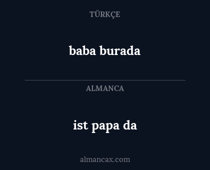 baba burada - ist papa da