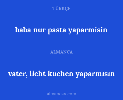 baba nur pasta yaparmisin - vater, licht kuchen yaparmısın