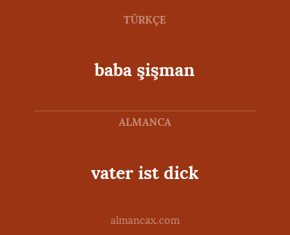 vater ist dick - baba şişman