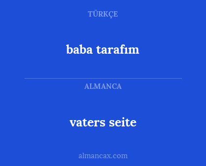 vaters seite - baba tarafım